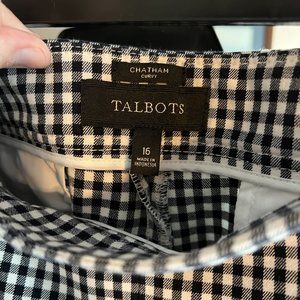 Talbots Curvy Gingham Dress Pants